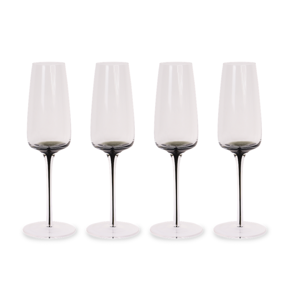 Smoke Stem Champagne Glasses