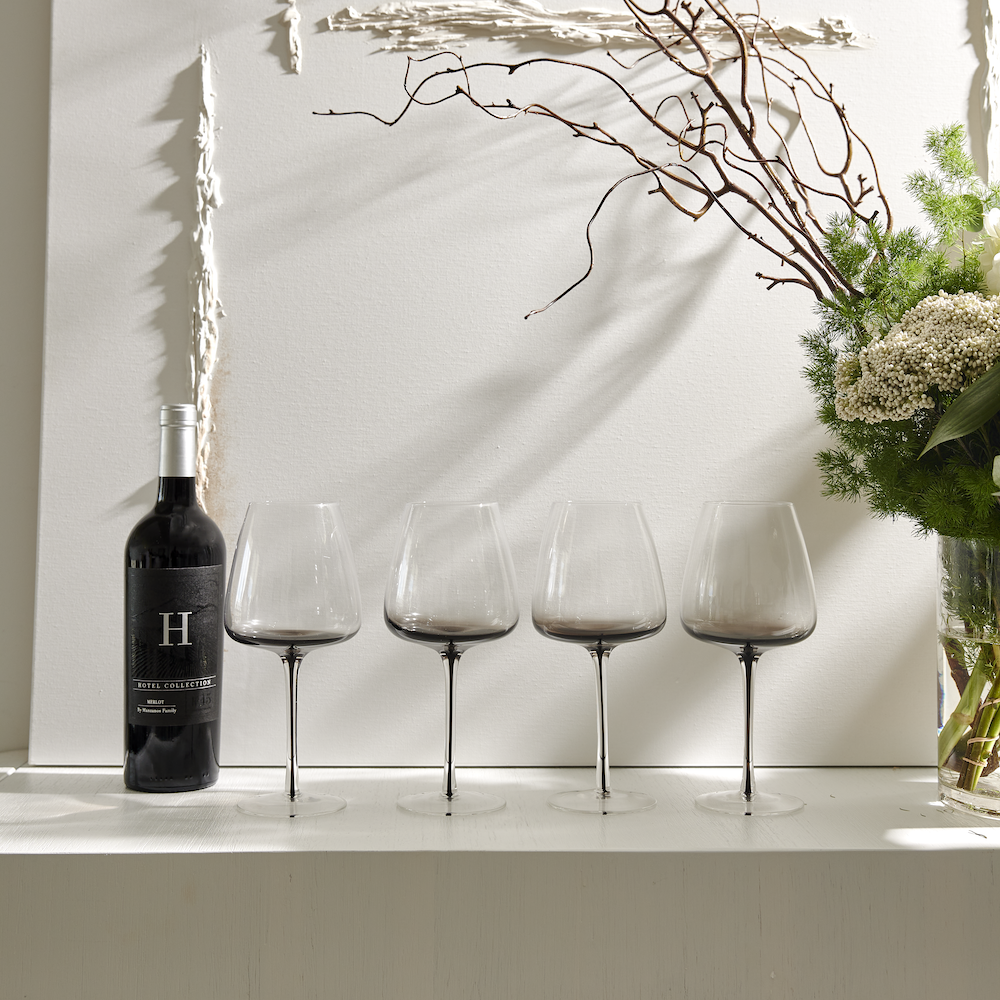 Smoke Stem Red Wine Glasses